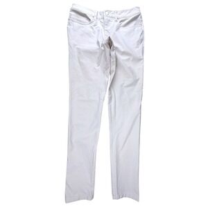 Lululemon Lab Mens 5 Pocket Canvas Pants Bone Off-White Size 31 Stretch Trousers